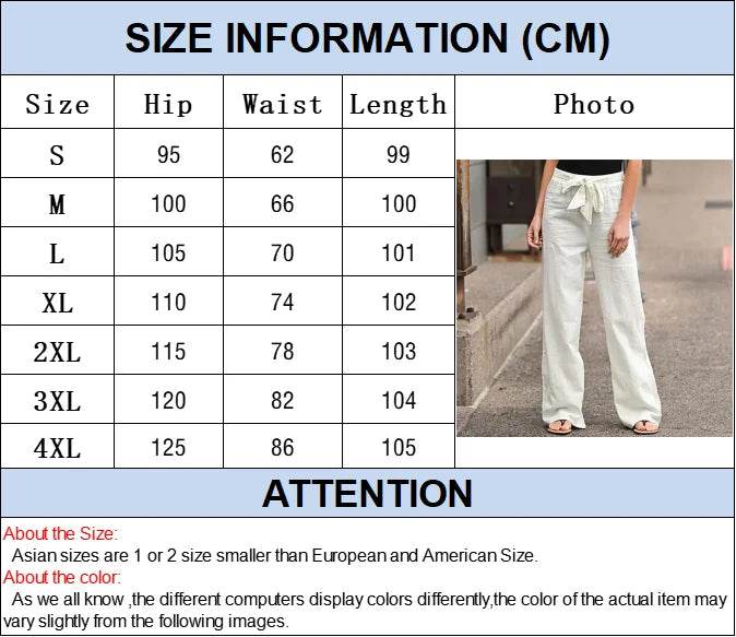 Women Cotton Linen Pants - P12 Hub Europe