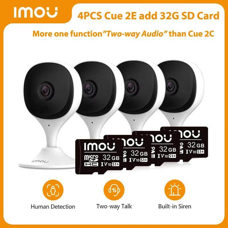 Camera AI Detect Indoor 4x WiFi Cue 2C, 1080P, IR - P12 Hub Europe