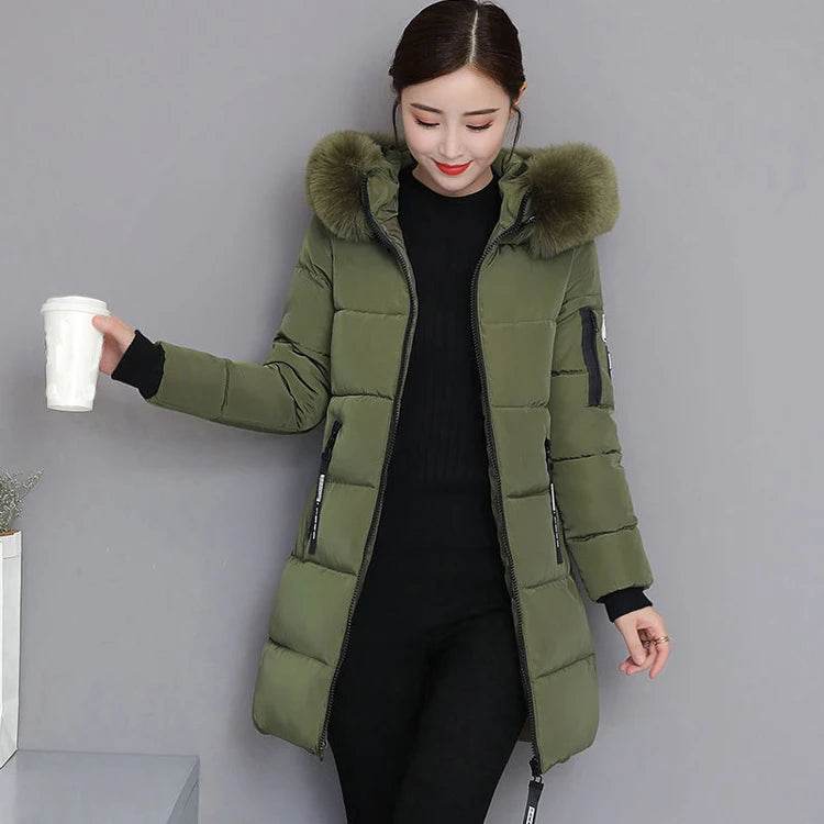Warm Slim Fur Hooded Parka - P12 Hub Europe
