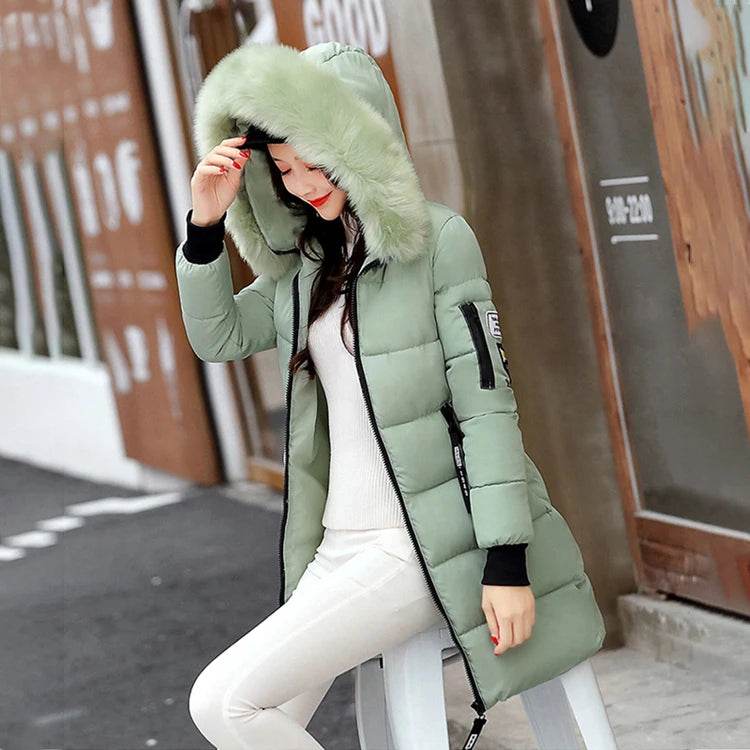 Warm Slim Fur Hooded Parka - P12 Hub Europe