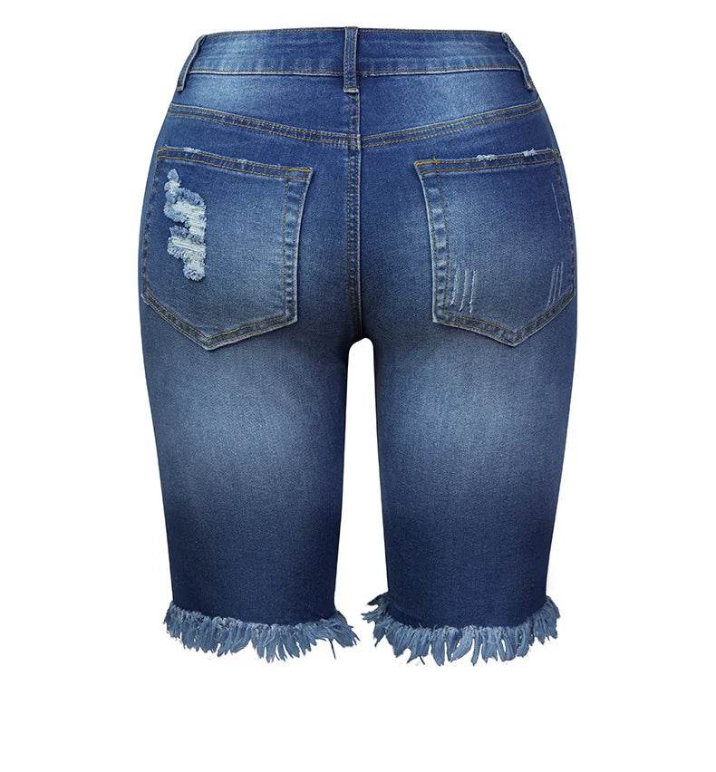 Ripped Tassel Denim Shorts - P12 Hub Europe