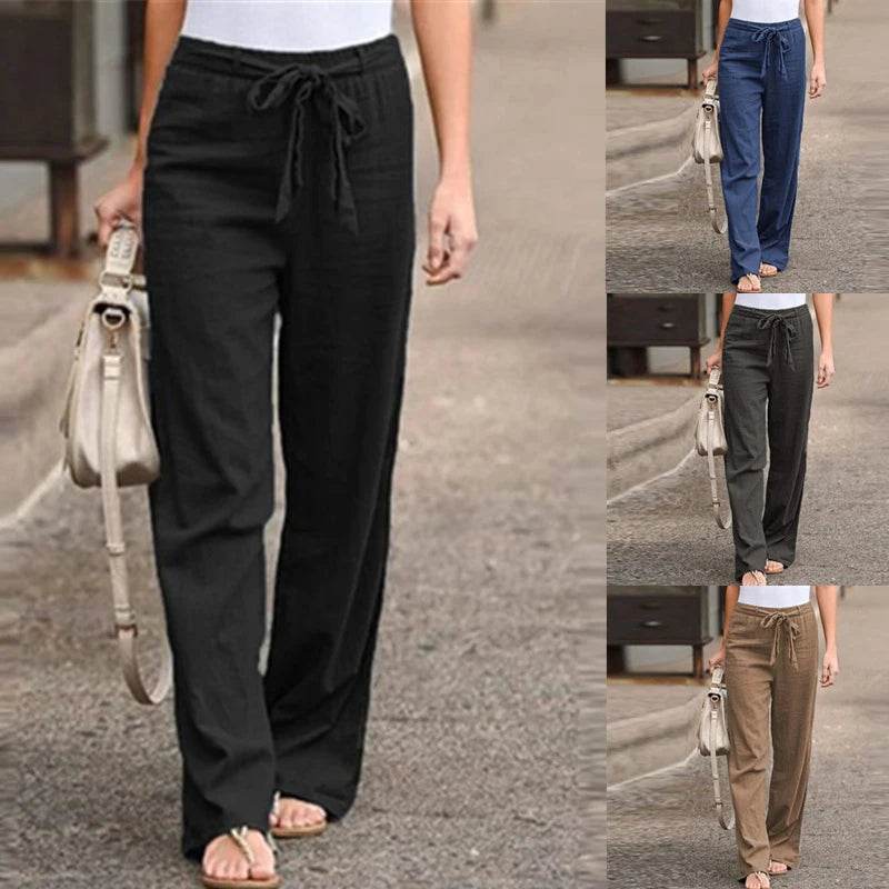 Women Cotton Linen Pants - P12 Hub Europe