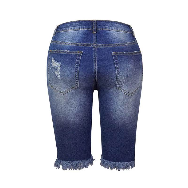 Ripped Tassel Denim Shorts - P12 Hub Europe