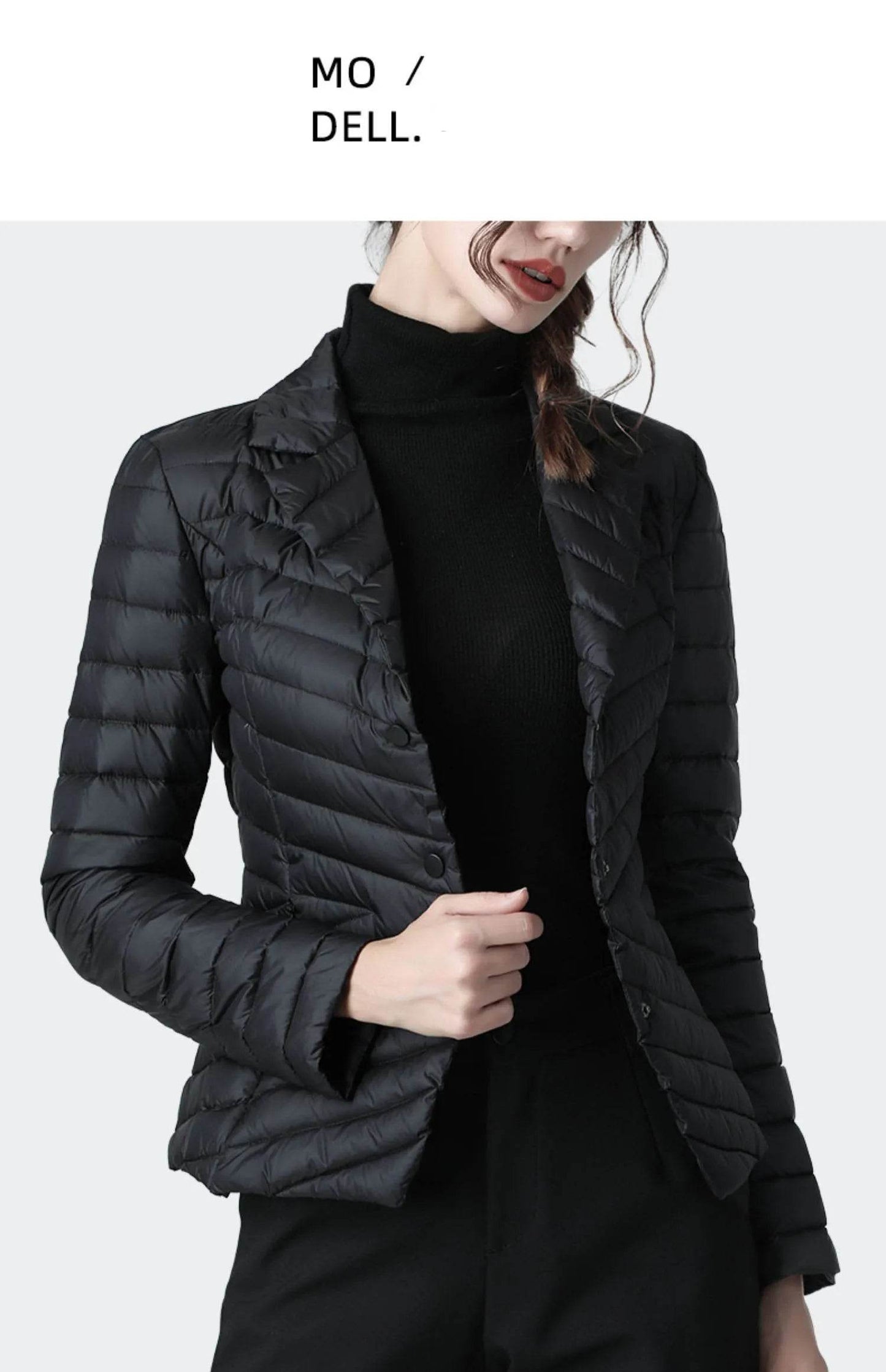 Suit Collar Slim Down Jacket - P12 Hub Europe