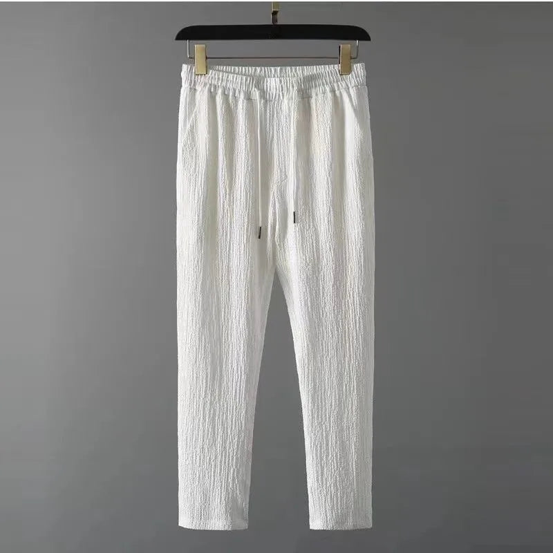 (Shirt + trousers)2025 summer men fashion classic shirt men's business casual fashion shirts men A set of clothes size M-4XL