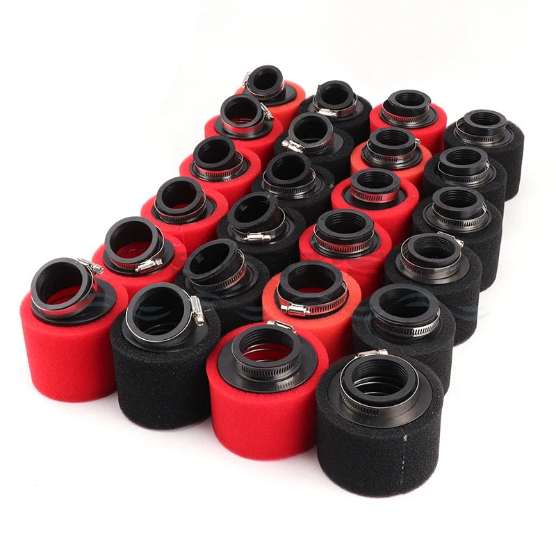 35mm 38mm 42mm 45mm 48mm 50mm 60MM Elbow Neck Foam Air Filter Sponge Cleaner Scooter Dirt Bike Motorcycle RED Kayo BSE