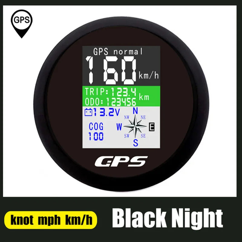 85mm Speedometer GPS Odometer Adjustable Trip ODO COG Voltmeter TFT Screen Speed Gauges For Motor Yacht Boat Car Outboard Engine