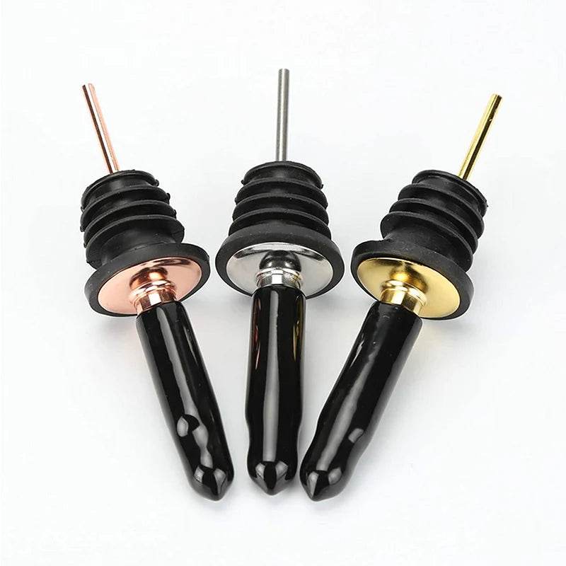 6PCS Stainless Steel Wine Pourer Stopper Bottle Pourer Spout Stopper Speed Pourer Bar Wine Accessories Set of 6 - P12 Hub Europe
