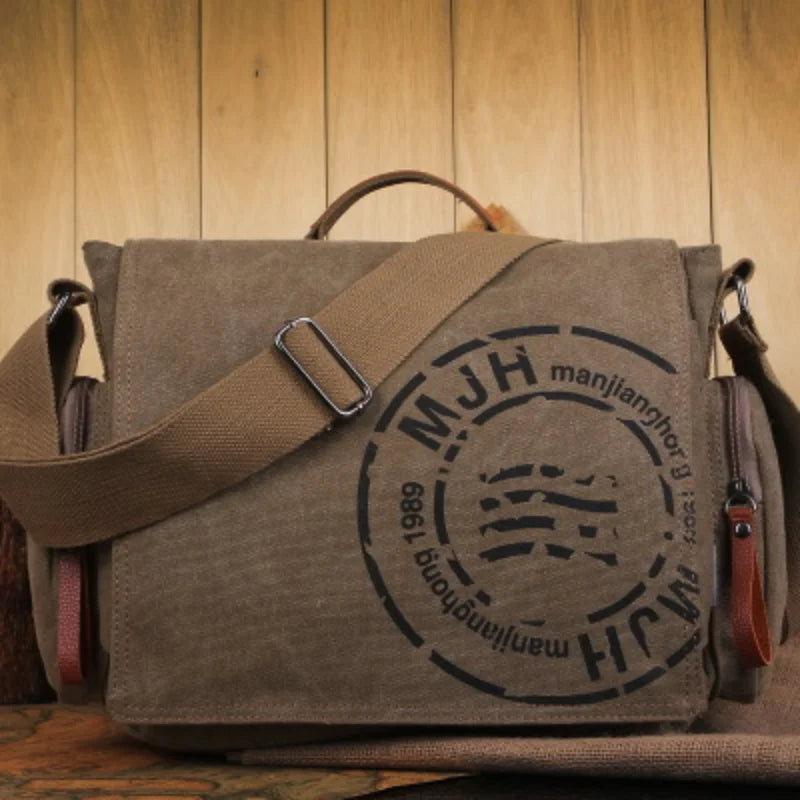 Men's Fashion Canvas Shoulder Bags Business Travel Crossbody Bags Men Messenger Bags Briefcase Men Handbag Tote Sac à main bolso