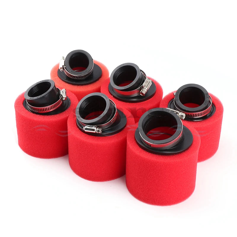 35mm 38mm 42mm 45mm 48mm 50mm 60MM Elbow Neck Foam Air Filter Sponge Cleaner Scooter Dirt Bike Motorcycle RED Kayo BSE