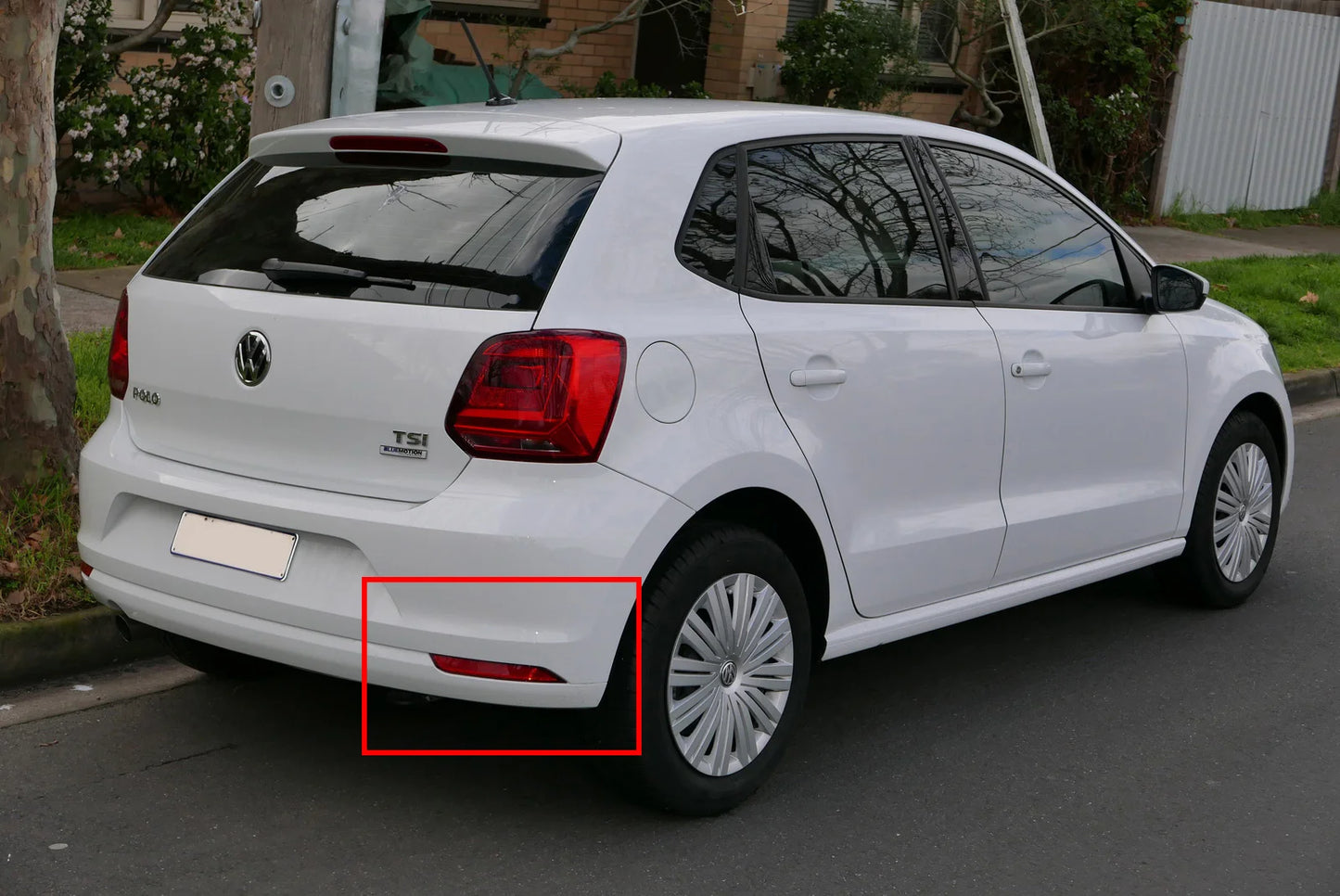 For VW Polo 2014-2017 Right Side Hatchback Rear Bumper Reflector Assembly Brake Light No Bulb