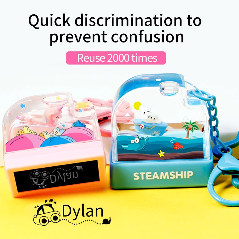 Children's Hang buckle Seal Stamp Toy Baby Student Clothes Chapter Custom Name Word Waterproof Wash Not Faded Customized