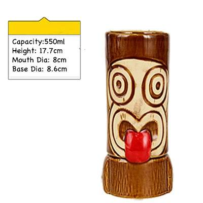 Hawaii Tiki Mugs Cocktail Cup Beer Beverage Mug Wine Mug Ceramic Tiki Mugs Great For Cocktail Drink - P12 Hub Europe
