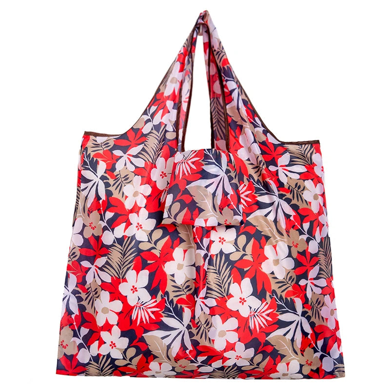 Big Size Thick Nylon Large Tote ECO Reusable Polyester Portable Shoulder Women's Handbags Folding Pouch Shopping Bag Foldable