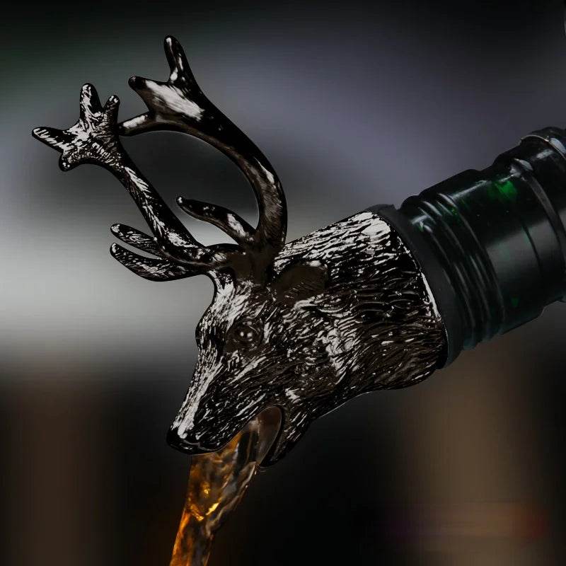 1PC Bar decoration accessories nightclub bar counter accessories red wine pourer zinc alloy rhino lion head wine stopper - P12 Hub Europe