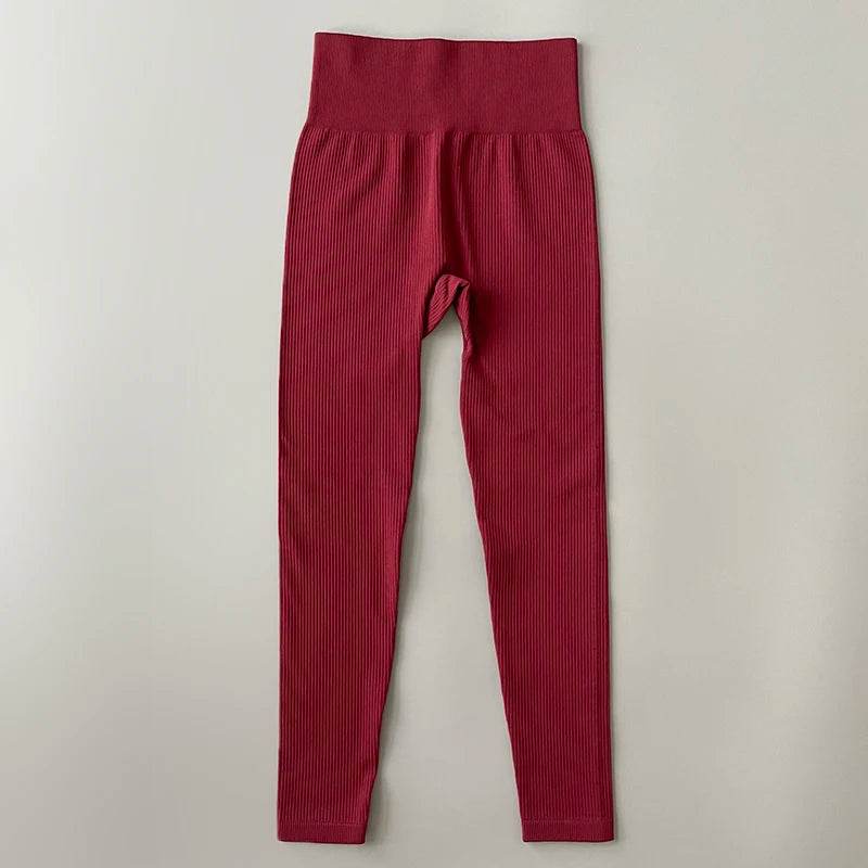 Women's Seamless Ribbed Yoga Leggings - P12 Hub Europe