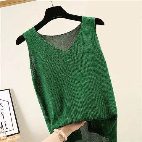 Women's Summer Sleeveless Knit Blouse - P12 Hub Europe