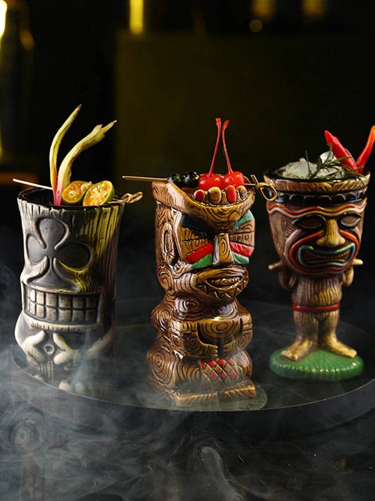 Hawaii Tiki Mugs Cocktail Cup Beer Beverage Mug Wine Mug Ceramic Tiki Mugs Great For Cocktail Drink - P12 Hub Europe