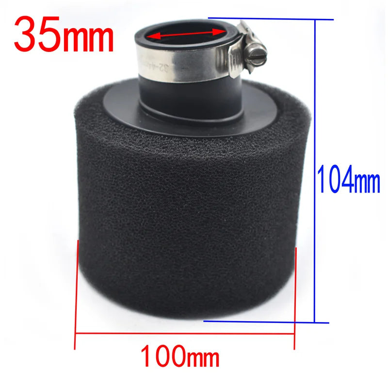 Red 32mm 35mm 38mm 42mm 45mm 48mm Bend Elbow Neck Foam Air Filter Sponge Cleaner Moped Scooter Dirt Pit Bike Motorcycle Kayo BSE