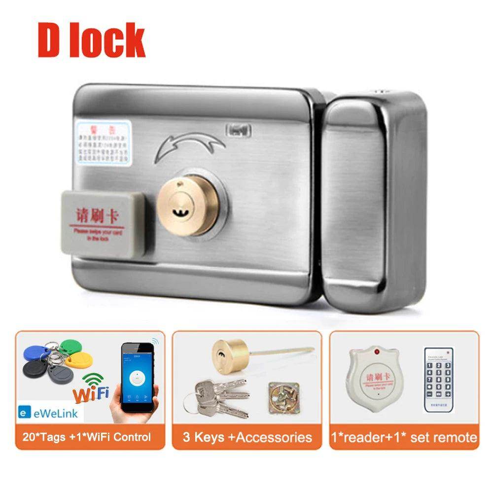 Electric Door Lock WiFi RFID Remote, Auto-Close, Ring, Gate Access Control - P12 Hub Europe