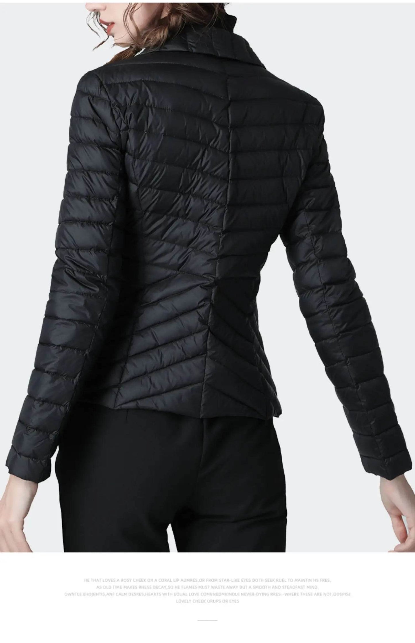Suit Collar Slim Down Jacket - P12 Hub Europe