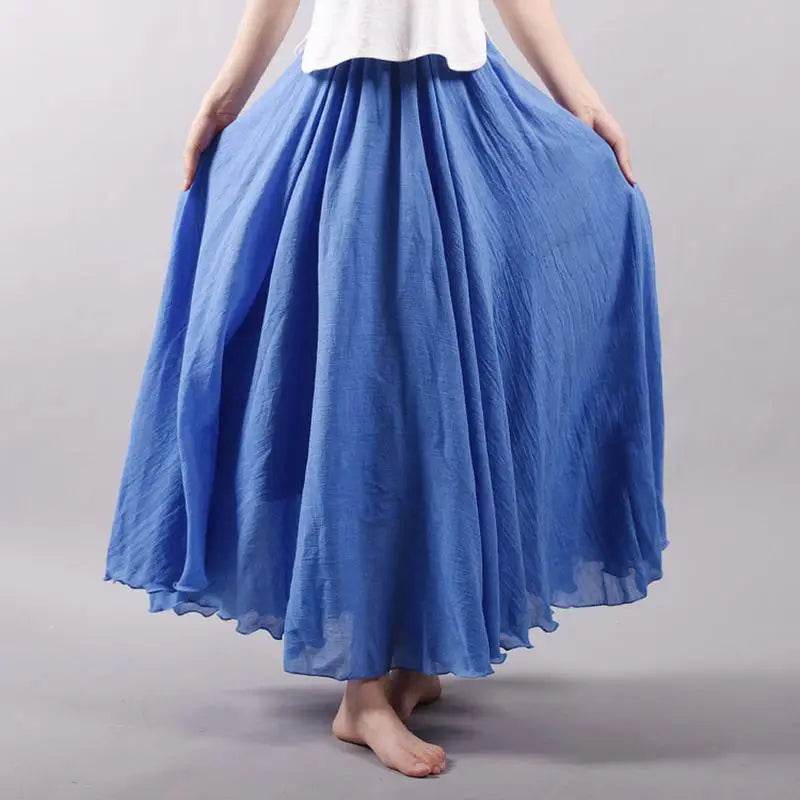 Women's Elegant Linen Maxi Skirt - P12 Hub Europe