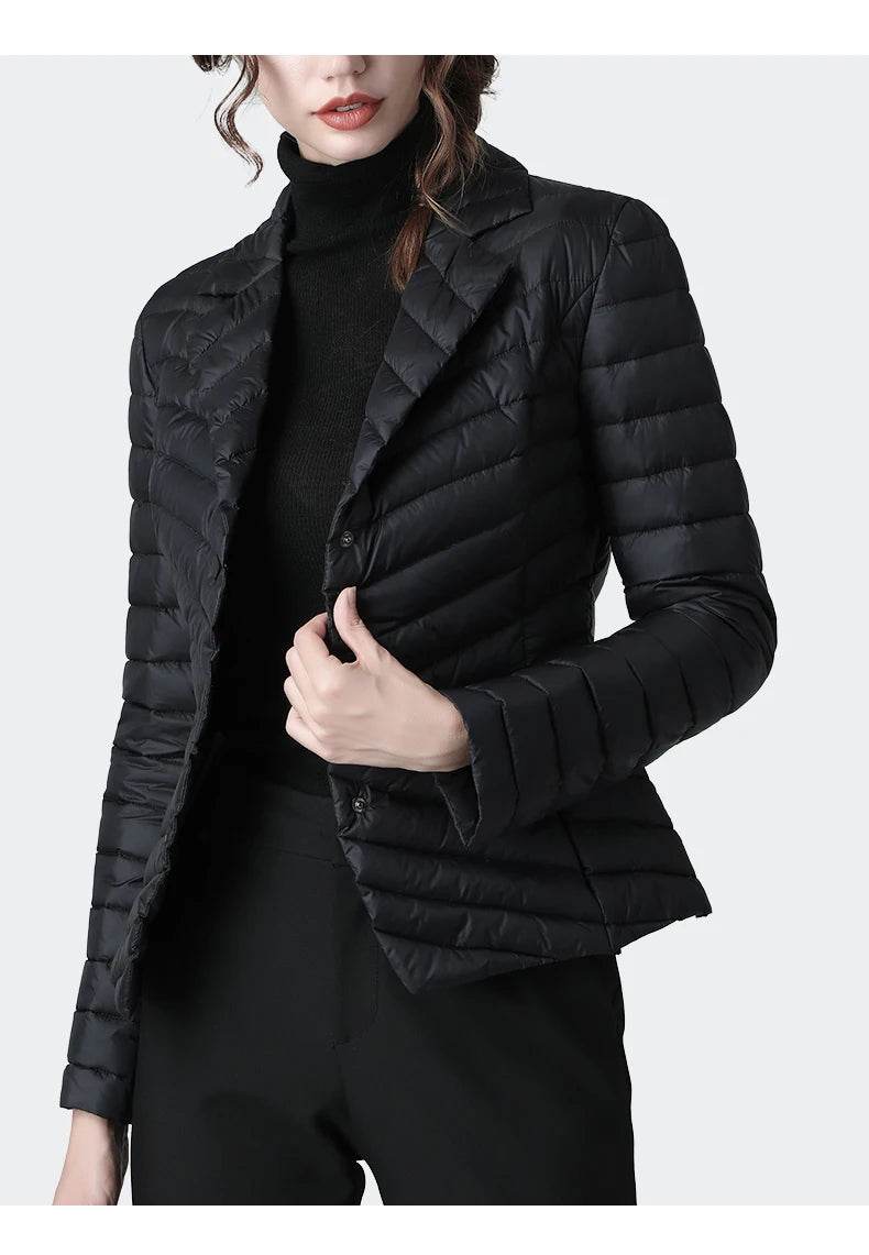 Suit Collar Slim Down Jacket - P12 Hub Europe