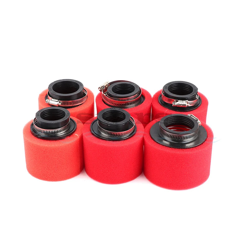 35mm 38mm 42mm 45mm 48mm 50mm 60MM Elbow Neck Foam Air Filter Sponge Cleaner Scooter Dirt Bike Motorcycle RED Kayo BSE