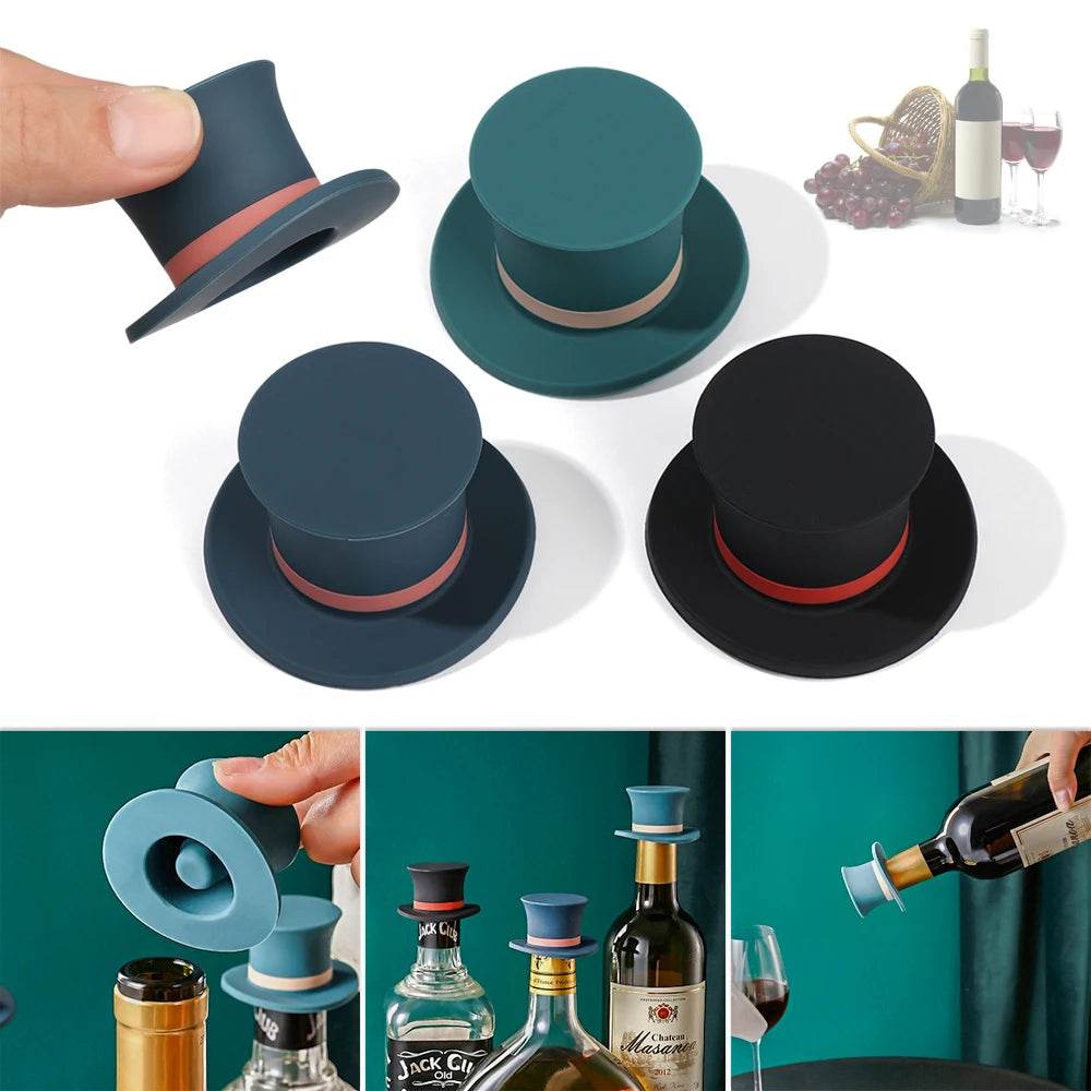 Silicone Champagne Wine Beer Bottle Cork Stopper Plug Wine Bottle Sealer Cap Stopper Bar Kitchen Tool Vacuum Sealed Sealer Plug - P12 Hub Europe