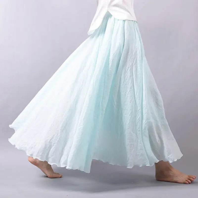 Women's Elegant Linen Maxi Skirt - P12 Hub Europe