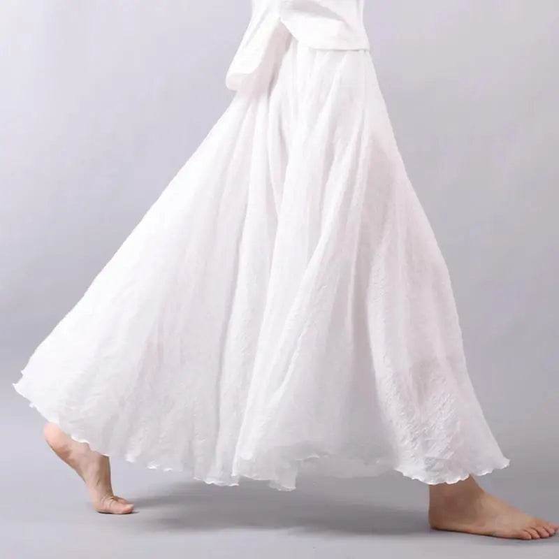 Women's Elegant Linen Maxi Skirt - P12 Hub Europe