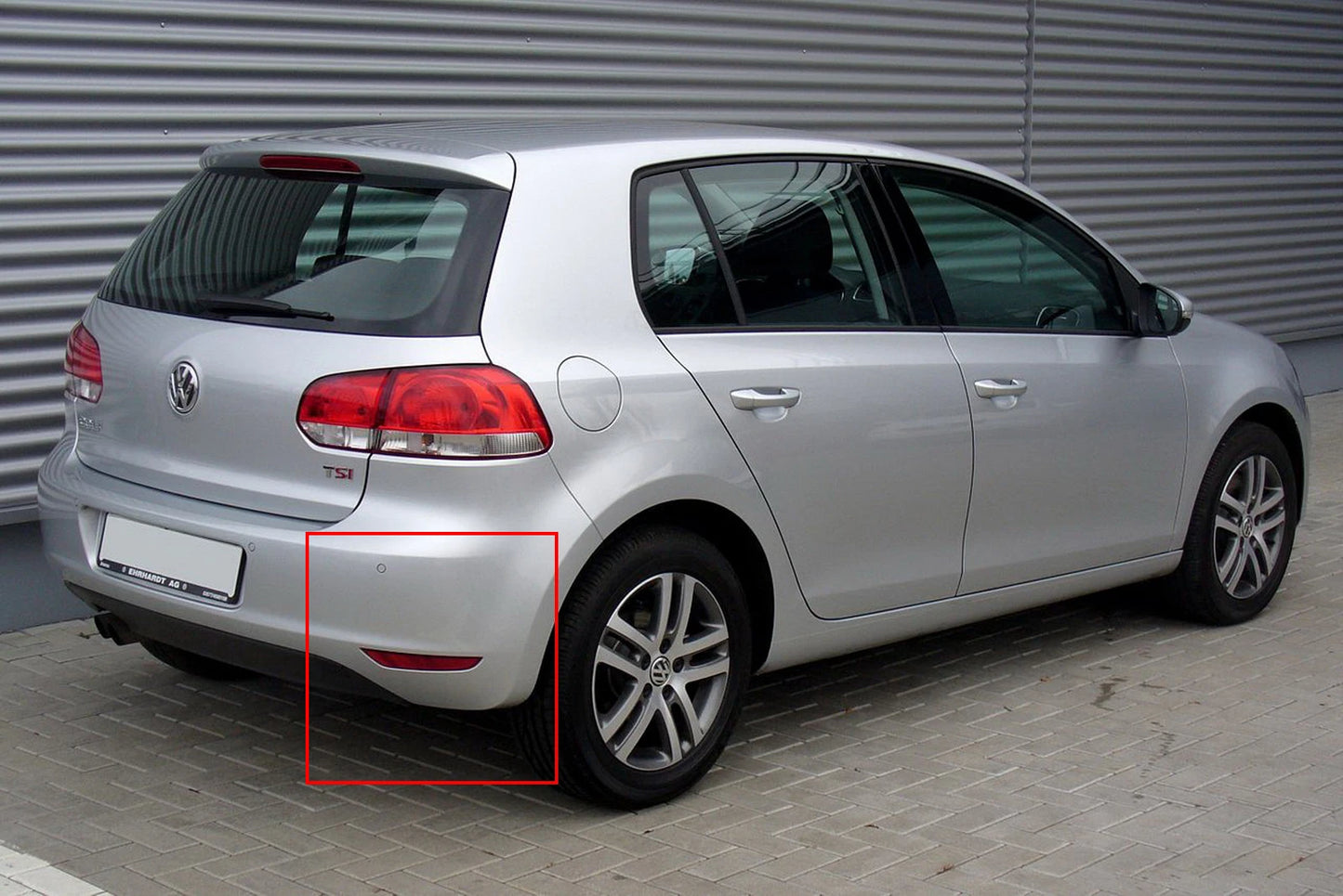ANGRONG 1x For VW Golf 6 MKVI 2009-2013 Right O/S Red Lens Rear Bumper Reflector Assembly No Light