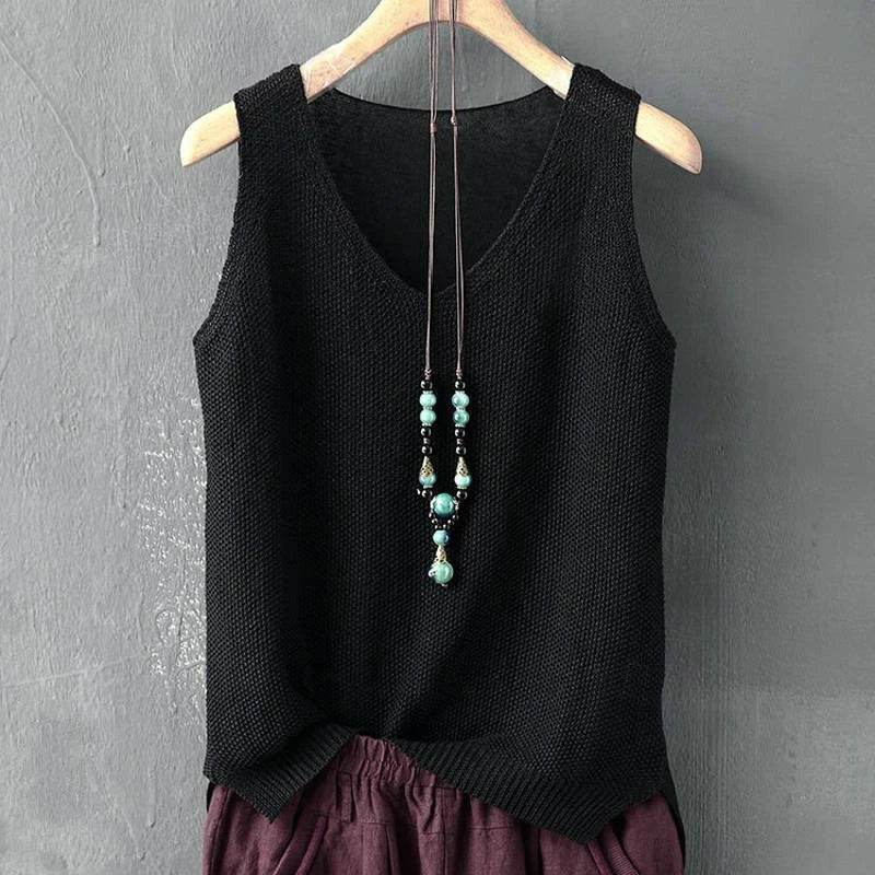Women's Summer Sleeveless Knit Blouse - P12 Hub Europe