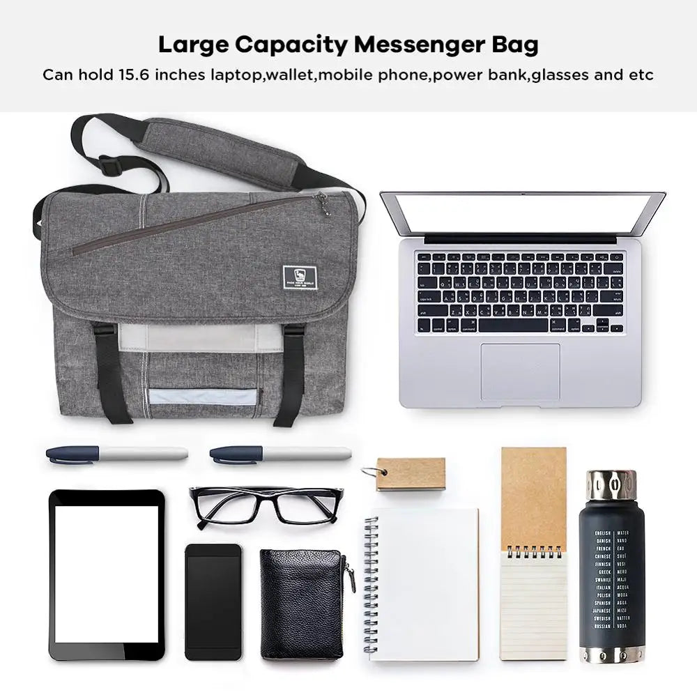 OIWAS Fashion Men Crossbody Messenger Bag 14 Inch Laptop Shoulder Bags Men Casual Sling SchoolBag Briefcase Travel Handbag