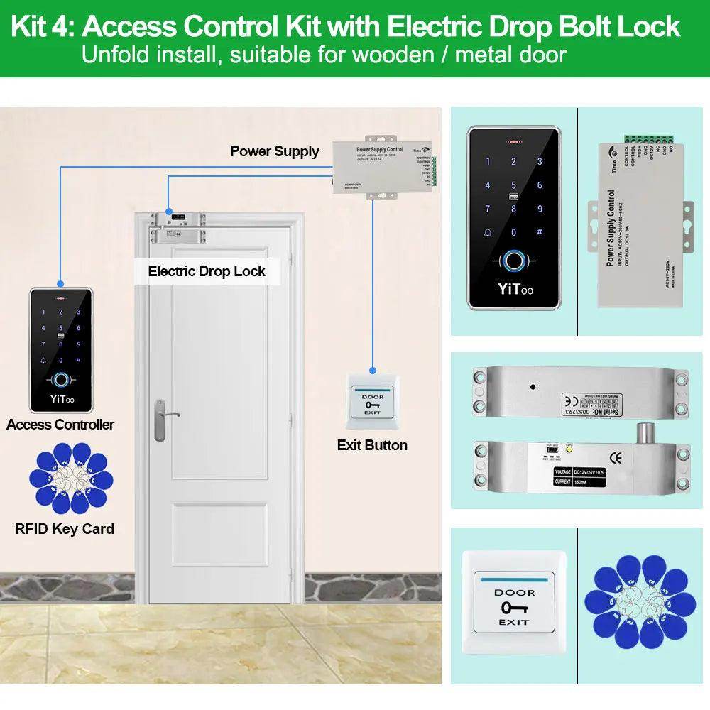 Fingerprint Door Lock Waterproof RFID, Password, Outdoor Access - P12 Hub Europe