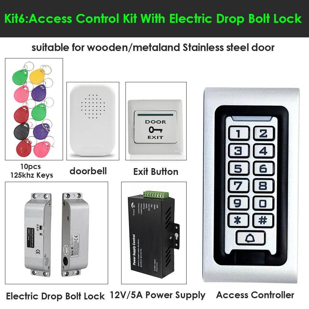 Access Control KitRFID Metal 125KHz, Magnetic/Strike Lock, 1000 Users - P12 Hub Europe