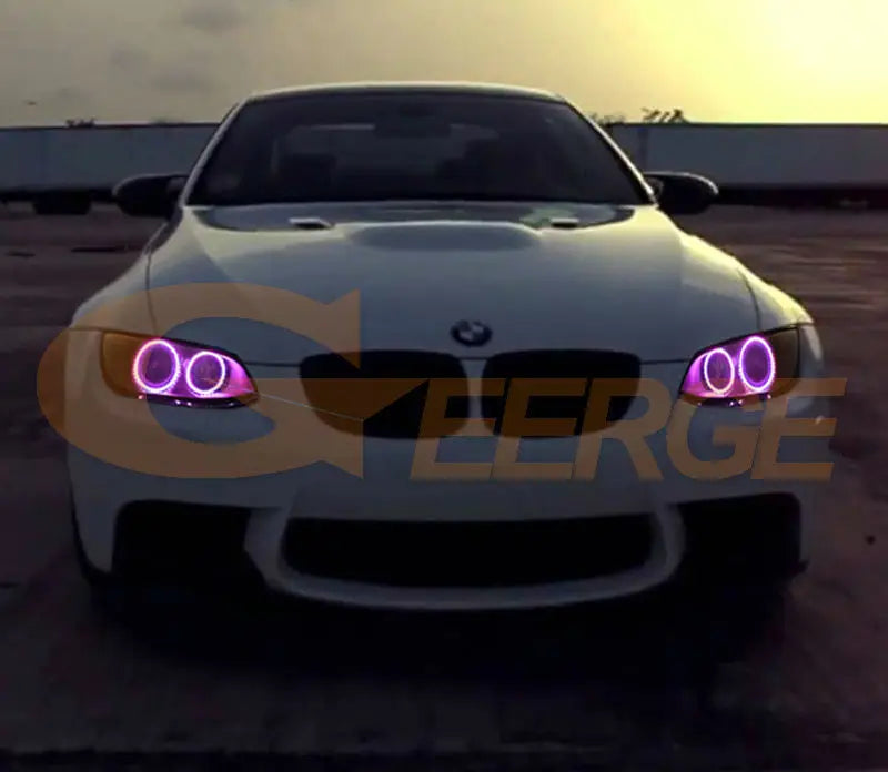 For BMW 3 Series E90 E91 E92 E93 M3 RF Remote Bluetooth-Compatible APP Multi-Color RGB Led Angel Eyes Halo Rings Car Accessories