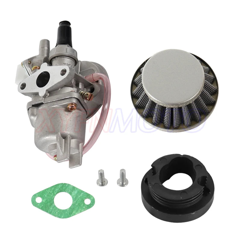 Carburetor Carb Carby + Steel 44mm Air Filter + Stack for 47cc 49cc Mini Moto Dirt Pocket Bike ATV Quad Go Kart Minimoto