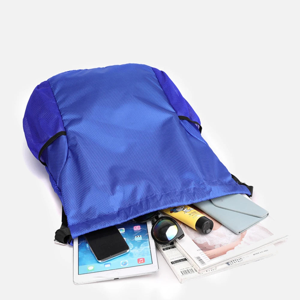 Drawstring Pocket Backpack Men And Wome Simple Travel Backpack Large Capacity Drawstring Fitness Sports Bag