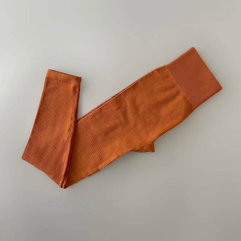 Women's Seamless Ribbed Yoga Leggings - P12 Hub Europe