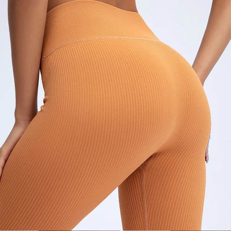 Women's Seamless Ribbed Yoga Leggings - P12 Hub Europe