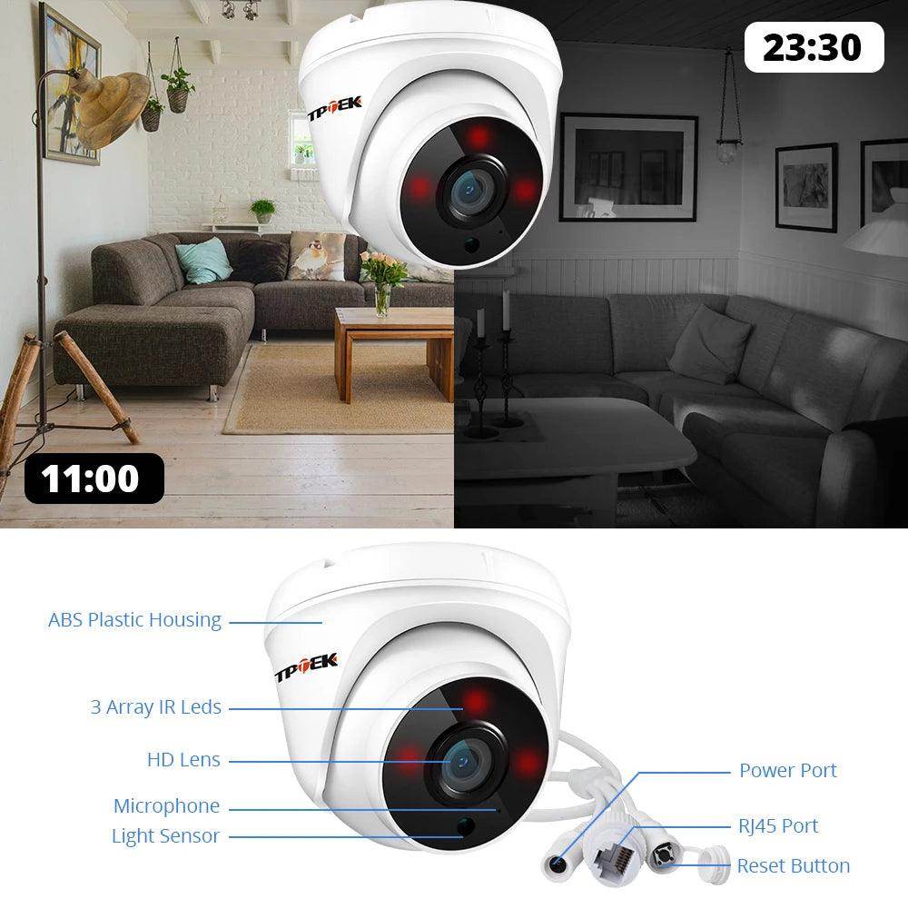 Dome Camera 1080P WiFi Indoor, 2-Way Audio, Night Vision - P12 Hub Europe