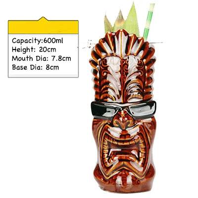 Hawaii Tiki Mugs Cocktail Cup Beer Beverage Mug Wine Mug Ceramic Tiki Mugs Great For Cocktail Drink - P12 Hub Europe