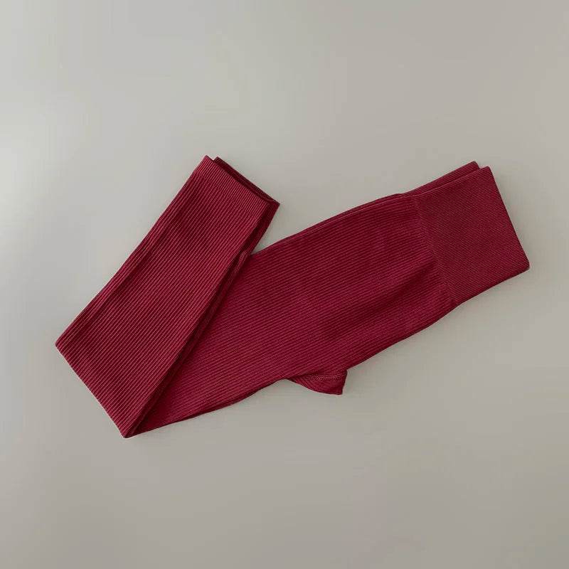 Women's Seamless Ribbed Yoga Leggings - P12 Hub Europe