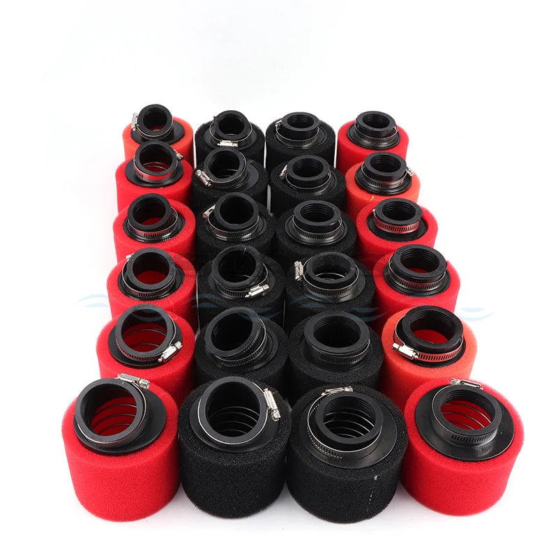 35mm 38mm 42mm 45mm 48mm 50mm 60MM Elbow Neck Foam Air Filter Sponge Cleaner Scooter Dirt Bike Motorcycle RED Kayo BSE