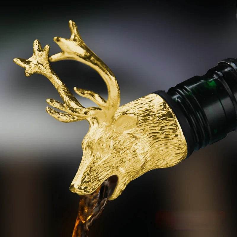 1PC Bar decoration accessories nightclub bar counter accessories red wine pourer zinc alloy rhino lion head wine stopper - P12 Hub Europe