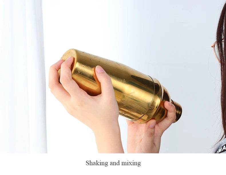 1-8PCS 750Ml Stainless Steel Bar Cocktail Shaker Set Bartender Tools Moijto Muddler Wine Bottle Stopper Cocktail Boston Barware - P12 Hub Europe