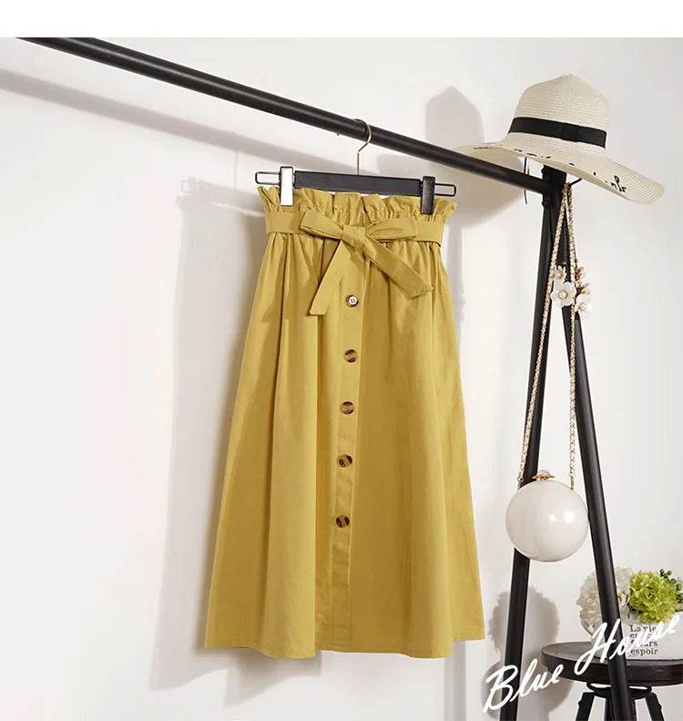 Women's Korean Pleated Midi Skirt - P12 Hub Europe
