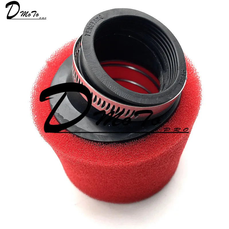 Red 32mm 35mm 38mm 42mm 45mm 48mm Bend Elbow Neck Foam Air Filter Sponge Cleaner Moped Scooter Dirt Pit Bike Motorcycle Kayo BSE