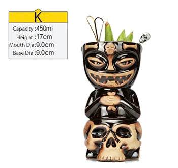 Hawaii Tiki Mugs Cocktail Cup Beer Beverage Mug Wine Mug Ceramic Tiki Mugs Great For Cocktail Drink - P12 Hub Europe